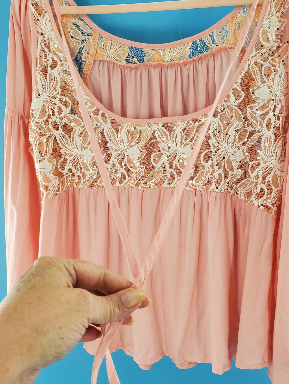 Soieblu pink kimono sleeve blouse M - Picture 8 of 12